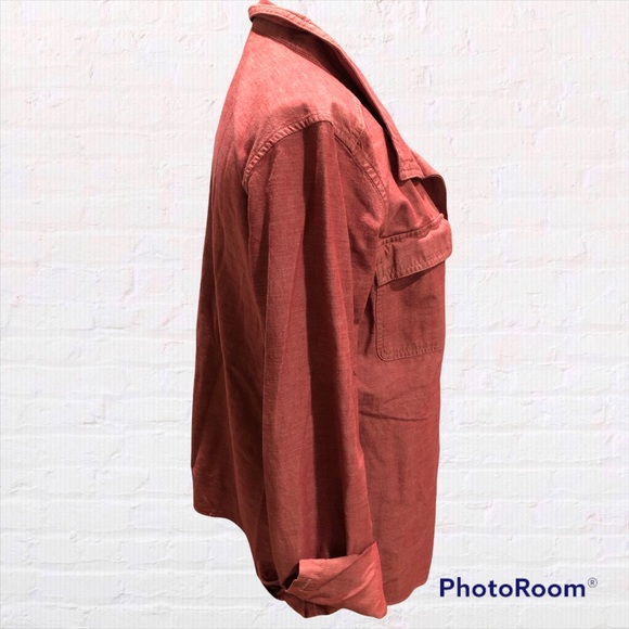 Patagonia red button down shirt sz 10 - Picture 2 of 7
